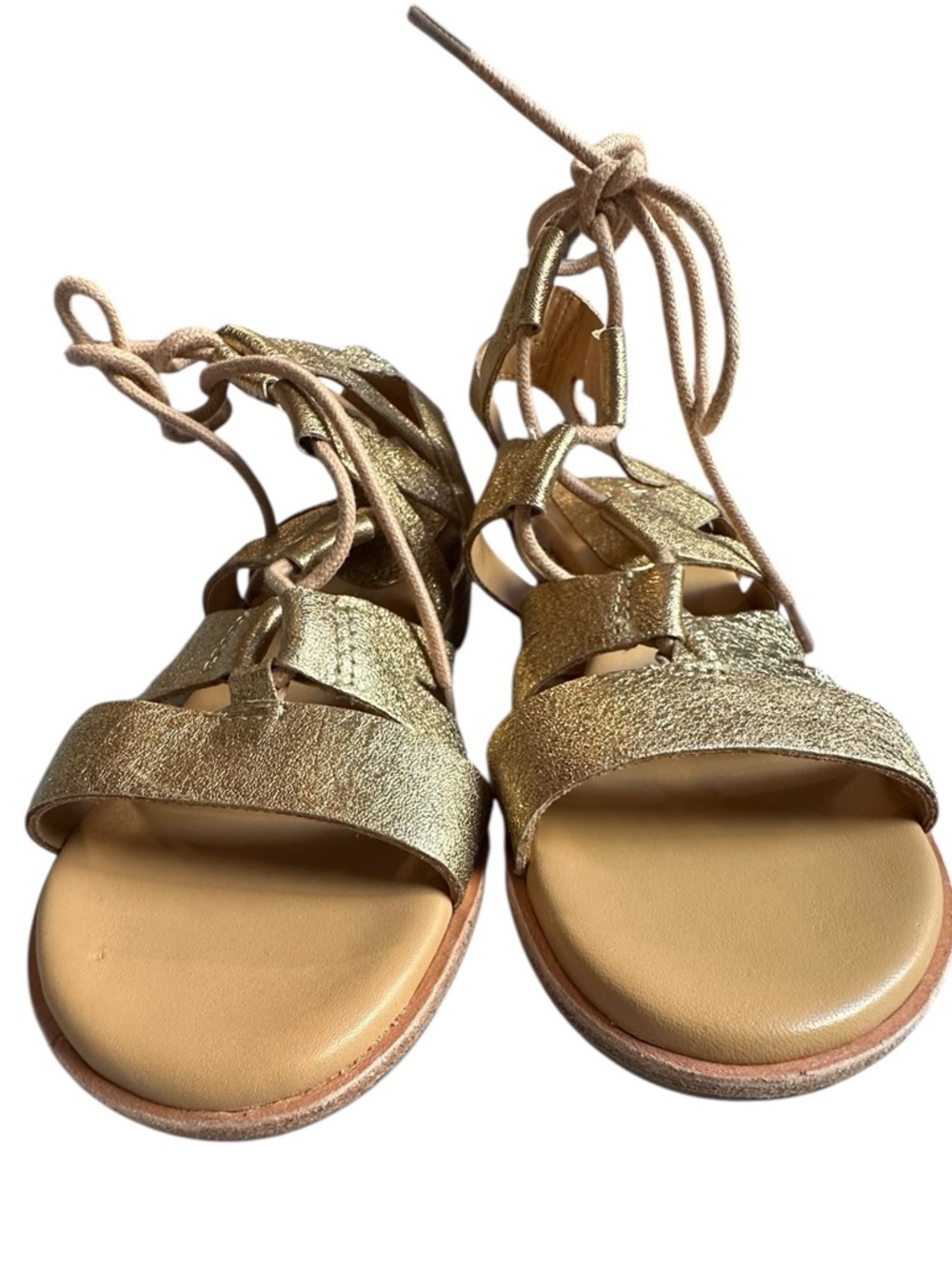NEW Kork-Ease Gold Gladiator Sandals | Metallic Leather Comfort | Summer Travel - Picture 5 of 9